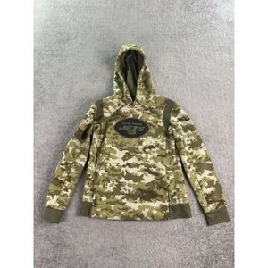 New York Jets Hoodie Women Small Camouflage Nike Salute to Service USA Flag Logo
